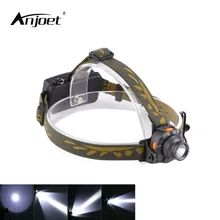 ANJOET 1200 люменов 100 м дистанционная головная лампа 3* AAA батарея или 18650 светодиодный светильник ИК-датчик фара фонарь фонарик Кемпинг