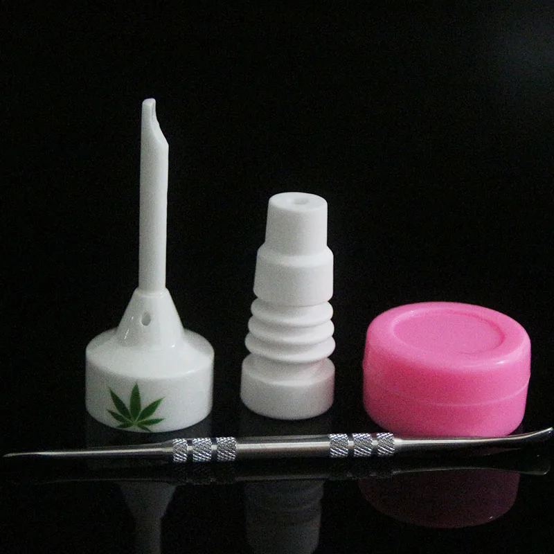 

2016 Hot 14mm 18mm Joint Ceramic Nail Universalfor Oil or Wax Ceramic nails Carb Cap