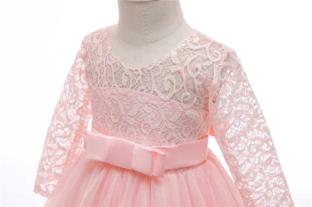 Новинка года; длинное платье с цветочным узором для девочек на свадьбу; vestidos de primera comunion; детское платье для первого причастия Пышное Бальное Платье для девочек