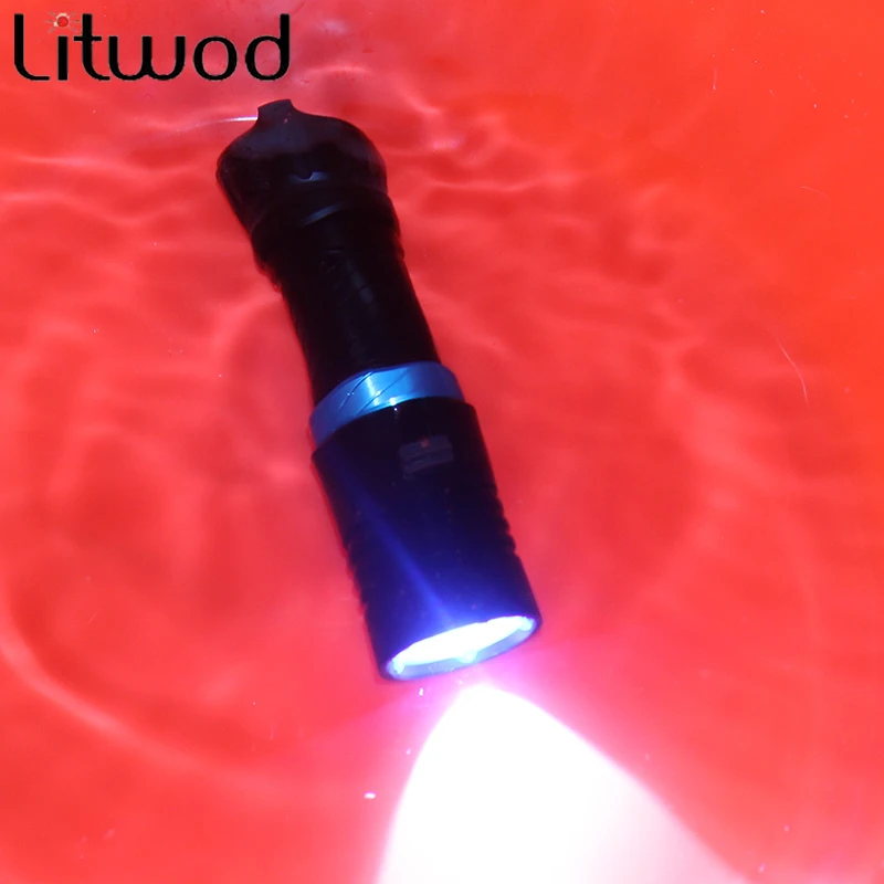 Светодиодный фонарик Litwod Z30 D68 подводный фонарь для дайвинга кемпинга время