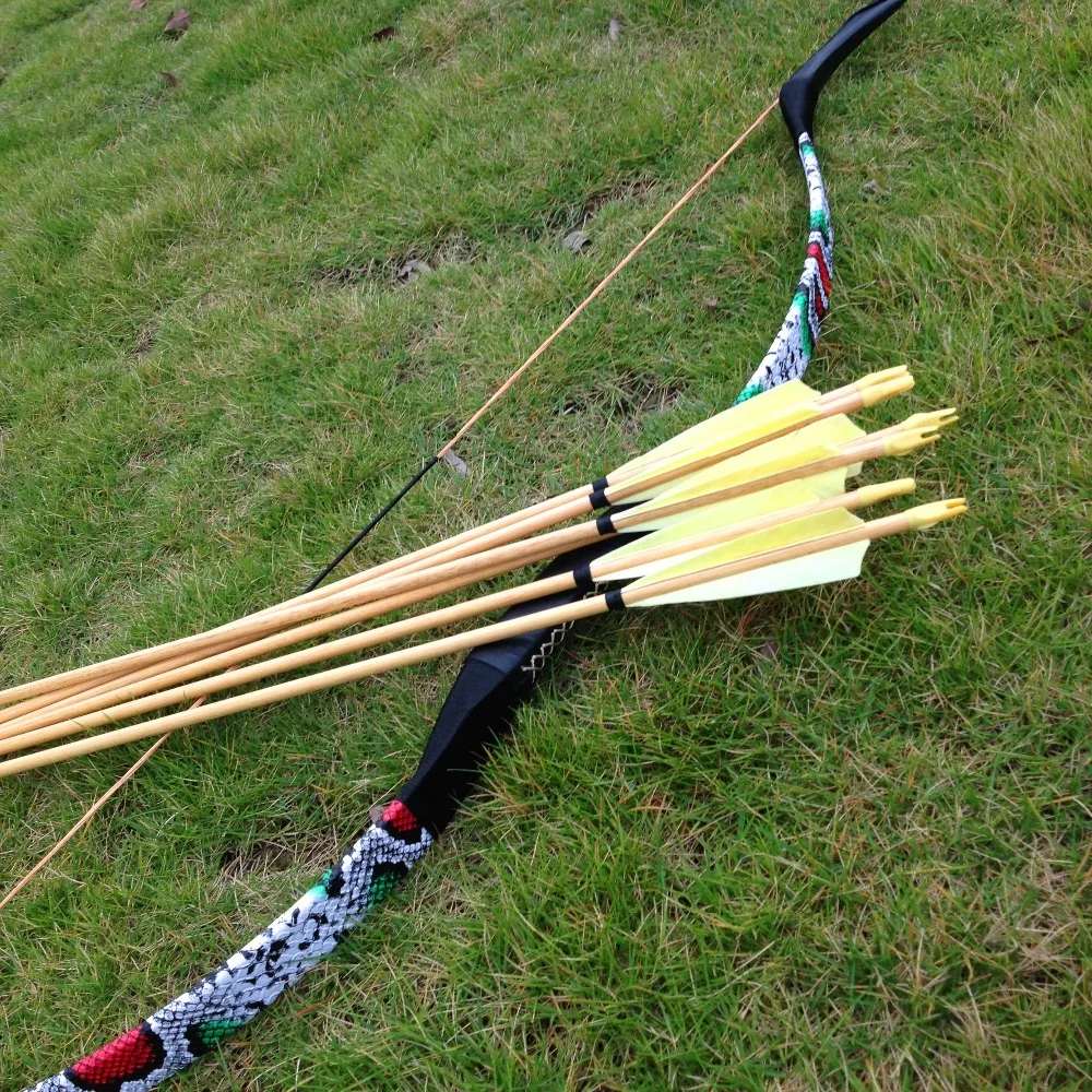 

Traditional craft and modern style of traditional anti bent bow 20-60Ibs+6 arrows archery practice competition