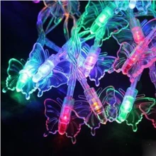 Фонари СВЕТОДИОДНЫЕ Строки Рождество украшения led бабочка строка горит украшение помещения огни свадьба Фонари Рождество Освещение