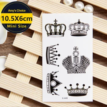 

New Creative Design Crown Pattern Temporary Tattoos Arm And Wrist Women Men Style Disposable Waterproof Flash Tattoo