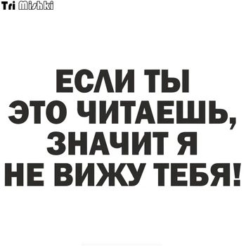 

Tri Mishki HZX1050# 30*15cm if you read it then I don't see you car sticker Vinyl Decals Motorcycle Accessories sticker