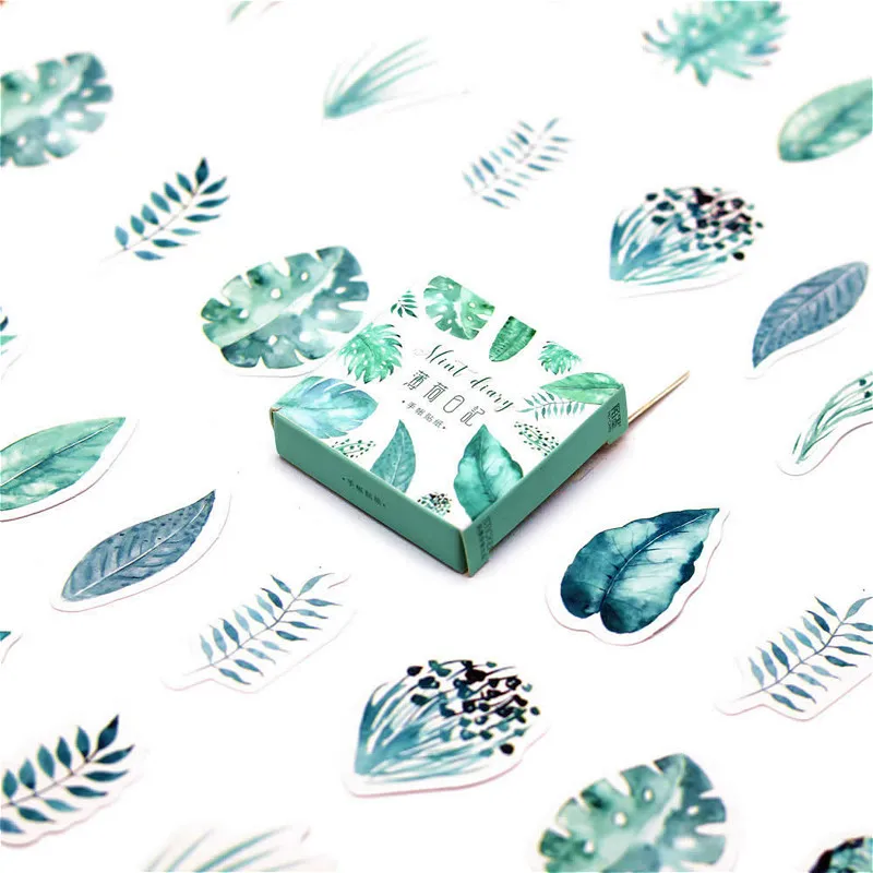 

45 Pcs/Pack Kawaii Scent MINT Pattern Decoracion Journal Cute Diary Flower Stickers Stationery Sticker Student Supplies
