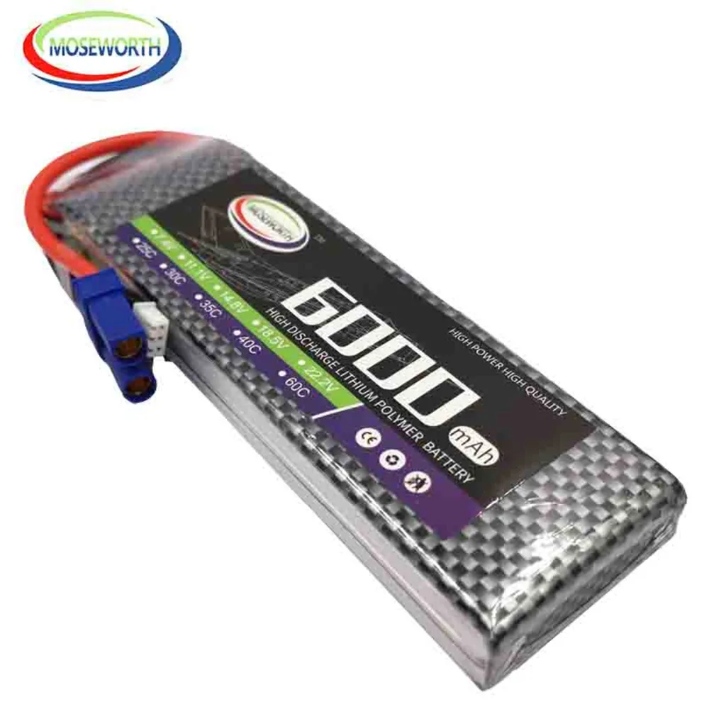 MOSEWORTH 2S RC Дрон Lipo батарея 7,4 v 6000mAh 40C для RC Самолет, танк-автомобиль Дрон 2S батареи Li-Po AKKU