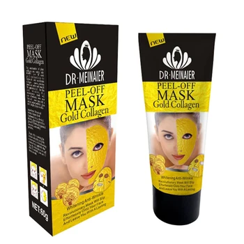 

24K Yellow Gold Collagen Face Mask Peel Off Mask High Moisture Anti Aging Remove Wrinkle Care Mask Go Blackhead Acne Mask TSLM1