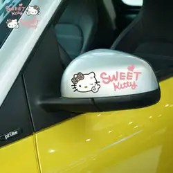 2 x милые hello kitty милые розовые наклейки для автомобиля для Toyota Chevrolet Volkswagen Ford RENAULT, Hyundai Opel Kia Lada