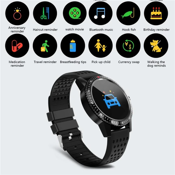T1 Smartwatch IP67 Wearable Device Heart Rate Monitor Watch Smart Watches Wristband Smart Band Waterproof Men Father's Day Gift