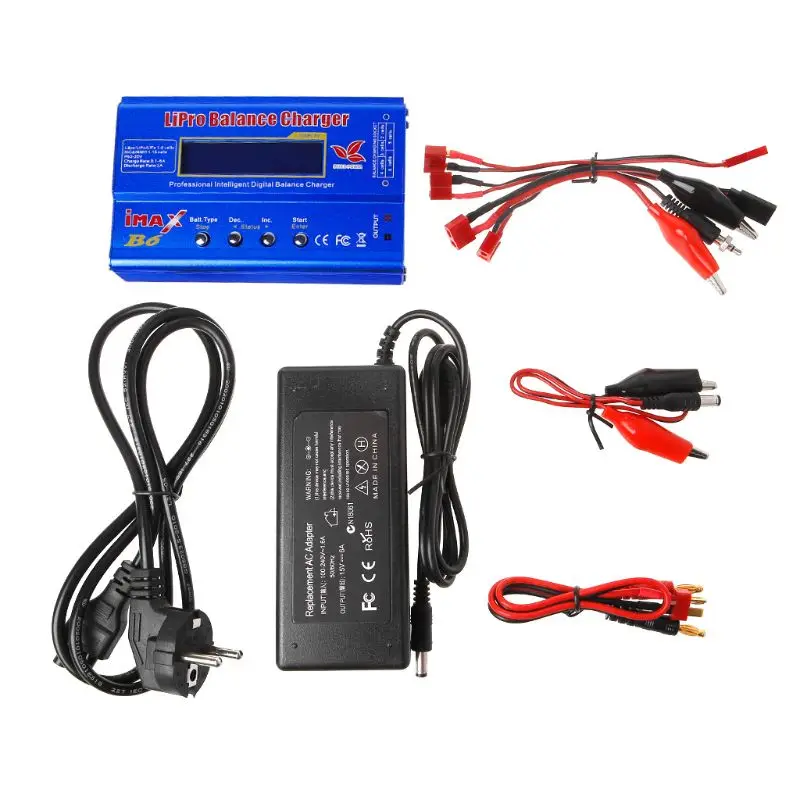 EU вилка для Imax B6 Lipo Nimh Nicd RC Battery Balance Charger Dis charger + AC Adapter | Электроника