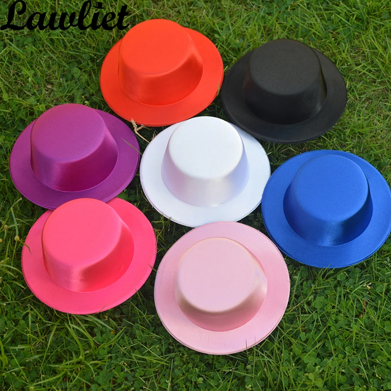 2 шт. Женская атласная мини шляпа на клипсе|fascinator hats|diy hathat base |