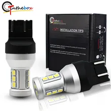 Gtinthebox T20 W21W Ha Condotto La Lampadina Bianco Rosso WY21W W21/5 W 7440 7443 SRCK Lampadine A LED di Inverso Dell’automobile del Freno parcheggio DRL Della Luce di Nebbia Della Lampada di Backup