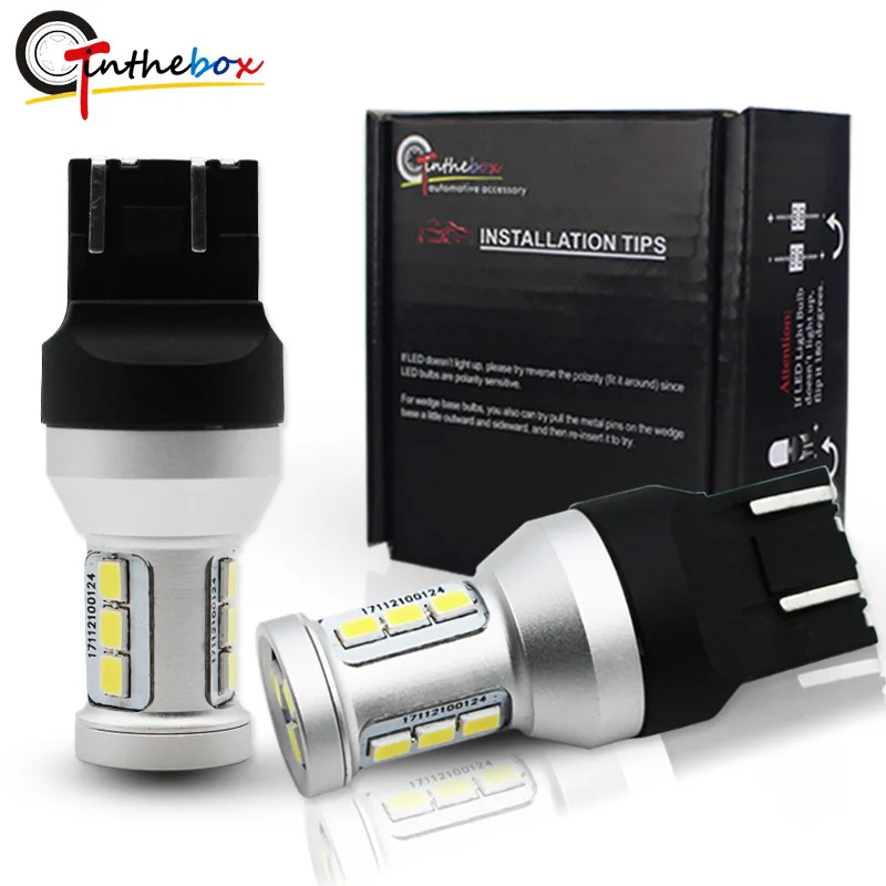 Светодиодная лампа gtinakui T20 W21W белая красная WY21W W21/5W 7440 7443 SRCK светодиодные лампы