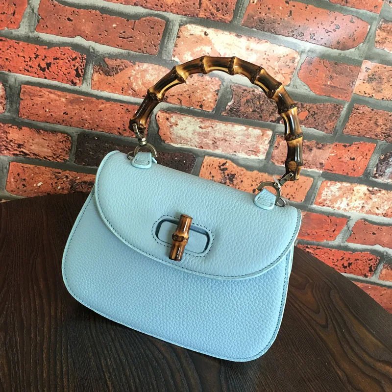 

Bags for Women 2019 leather Handbag Bamboo Bag Big Style Restoring Ancient Ways with Cowhide Single Shoulder Bag Handbag