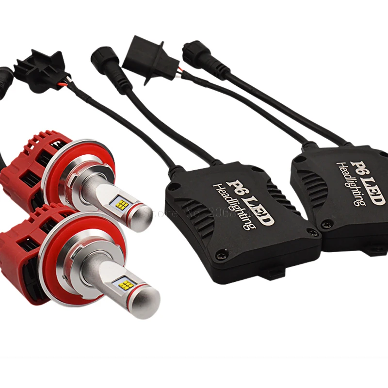 

2PCS NEW Hi/Lo Beam hot sale H13 LED headlight for ZES CHIP LED bulb P6 with CANBUS Kit 3000/4000/5000/6000K 45W 9000LM