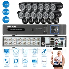 OWSOO 16CH 720P AHD CCTV DVR система 12 шт. 720P IR наружная безопасность AHD камера 1500 TVL камера наблюдения комплект ночного видения