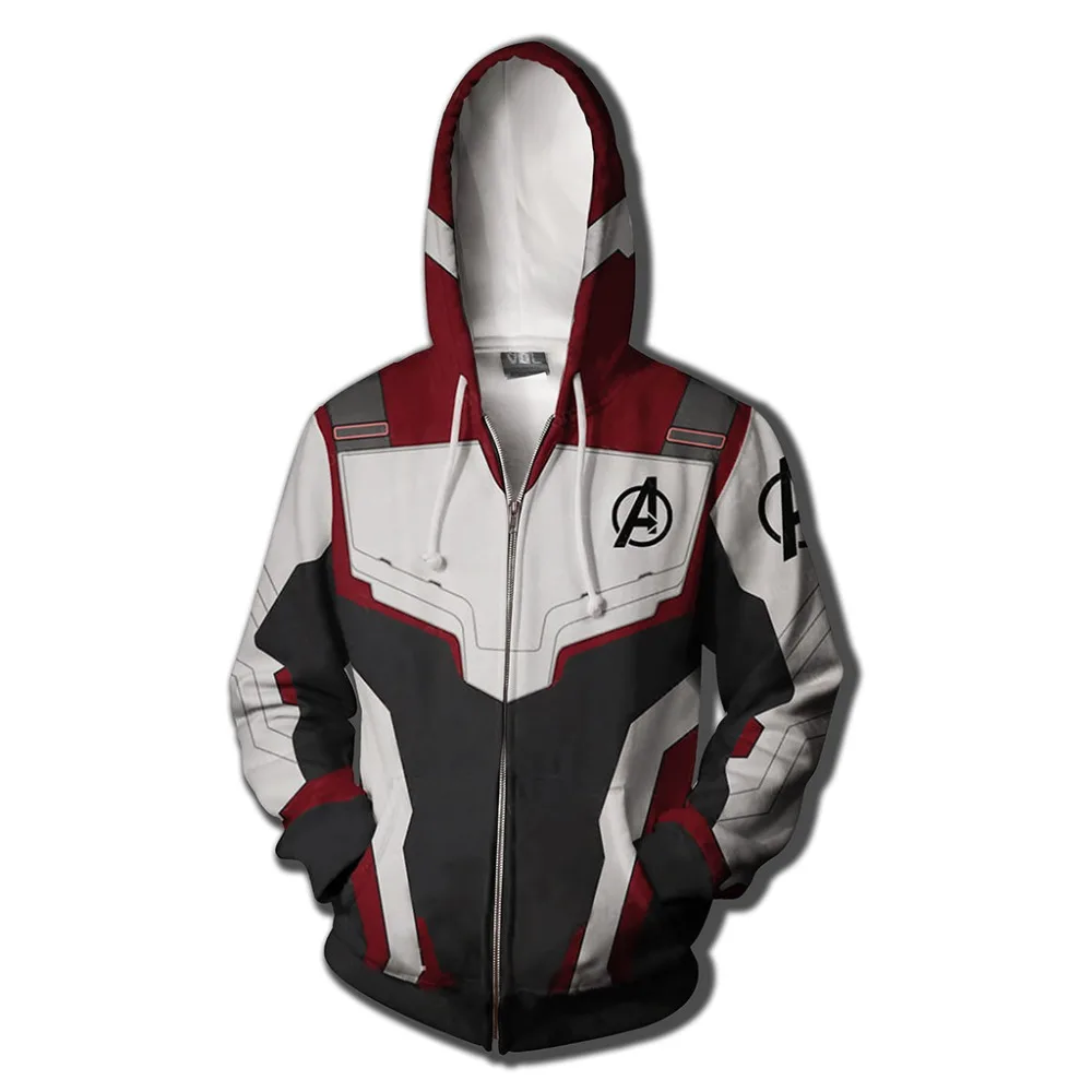 Avengers Endgame Quantum Realm Sweatshirt Jacket Advanced Tech Hoodie Cosplay Costumes 2019 new superhero Iron Man Hoodies suit
