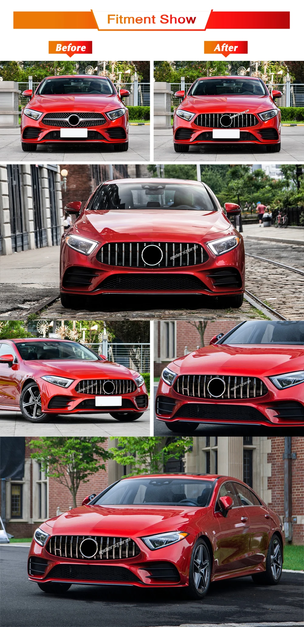 GT гриль для CLS C257 GT гриль для Mercedes CLS amg Facelift CLS53 передняя решетка алмаза CLS300 CLS350 CLS450 CLS500 4matic