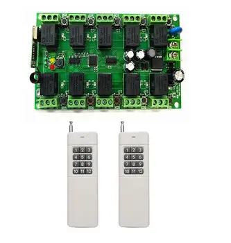 

Intelligent switch 12V 10 CH RF Wireless Remote Control Switch System,Transmitter independently learning button for garage door