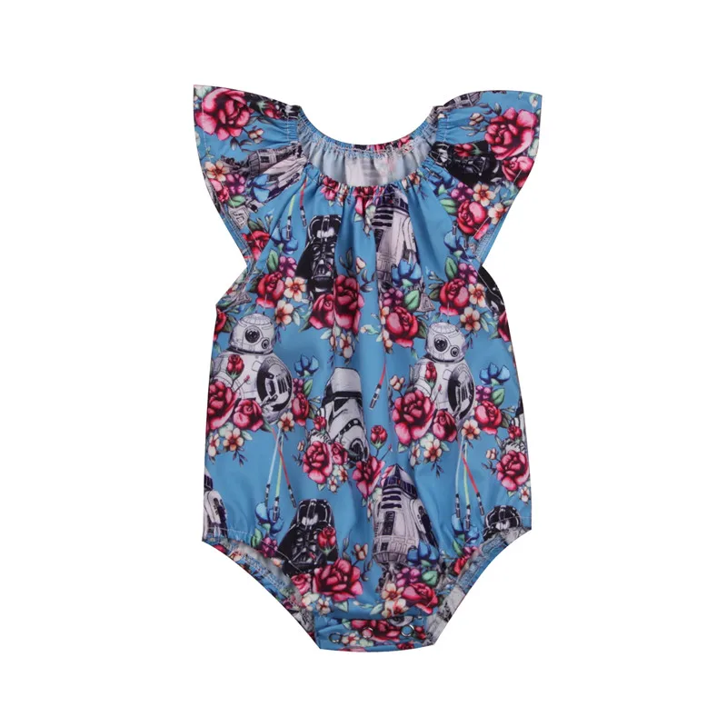 

New Year's Costumes For Girls Summer Newborn Baby Girls Star Wars Flower Romper 2018 New Bebes Jumpsuit Hot Sale Baby Clothing
