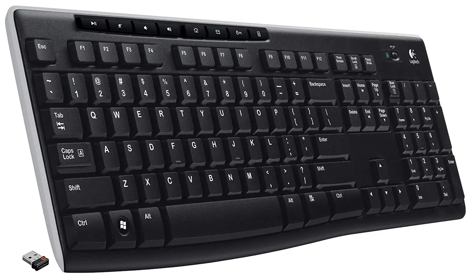Беспроводная клавиатура Logitech K270 с широким диапазоном беспроводной|Клавиатуры| |