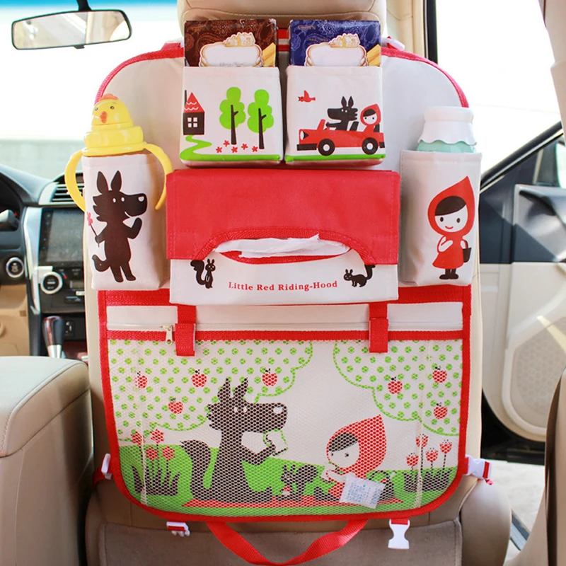 

Cartoon Multifunctional Waterproof Universal Baby Stroller Accessories Bag Organizer Baby Car Hanging Basket Car Seat Storage