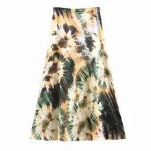 Модная женская плиссированная длинная юбка Весенняя свободная Флористический с высокой талией Длина юбки женские вечерние повседневные юбки длиной до щиколотки