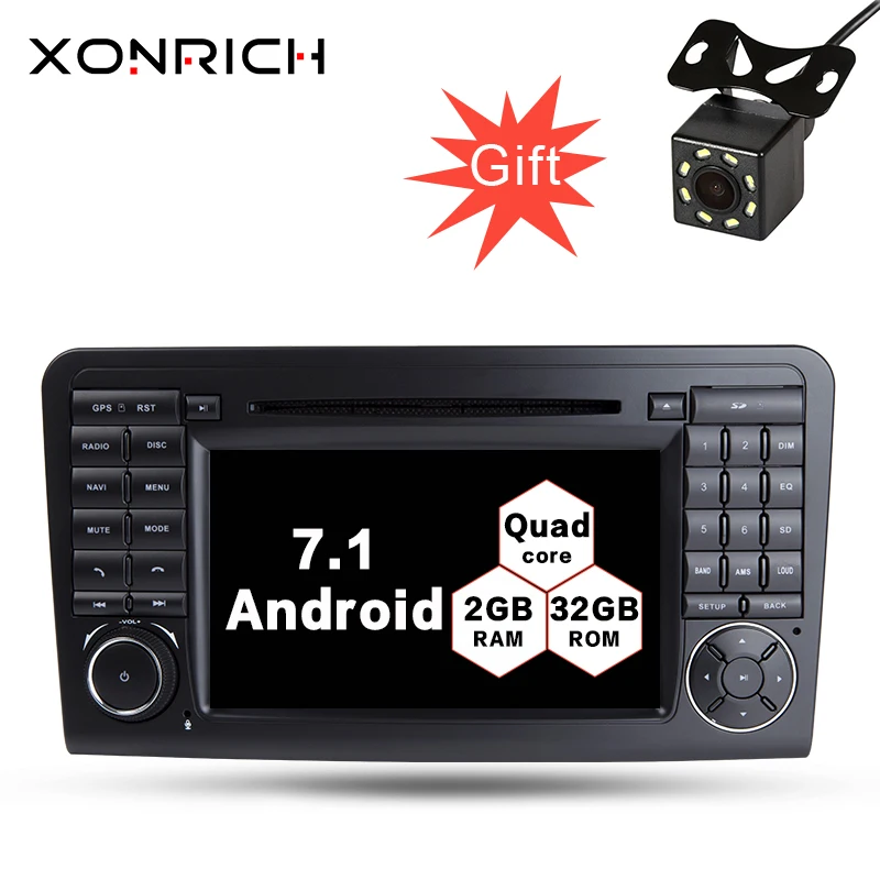 XONRICH Android 7 1 автомобиль gps Navi DVD стерео радио для Benz ML 320/350 W164/X164 GL320 Wi-Fi OBD TPMS DAB +