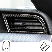 RRX применяется к Ford Mustang углеродное волокно боковой кондиционер розетка декоративная рамка, обшивка, накладка наклейка- Аксессуары для автомобилей
