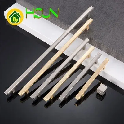 

European gold and silver T-shaped solid handle modern minimalist Chinese drawer zinc alloy handle wardrobe shoe cabinet handle