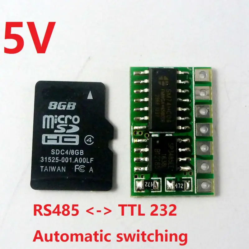 

R411B01_5V mini 5V RS485 to TTL Converter Module UART to RS485 Converter SP485EE for Smart home MODBUS RTU Control