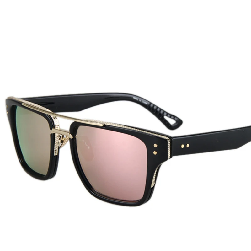 Модные солнцезащитные очки для мужчин и женщин, фирменный дизайн, солнцезащитные очки для мужчин и женщин, UV400, зеркальные цветные линзы, Oculos de sol RS008 - Цвет линз: RS008 C06