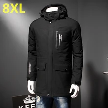 Новинка размера плюс 8XL 7XL 6XL одежда с хлопковой подкладкой парки Мужская брендовая одежда теплая зимняя мужская зимняя куртка качественное зимнее пальто