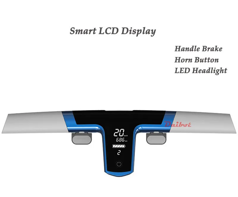 Daibot Foldable Kick Scooter Two Wheel Electric Scooters Double Drive LCD Display 7.5 Inch Portable Electric Scooter For Adult (6)
