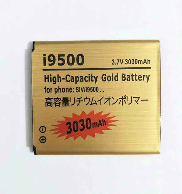 

AZK New Gold i9500 B600BE Battery for Galaxy S4 i9500 i9505 i337 i545 i9295 e330s 3030mAh Replacement Spare Battery