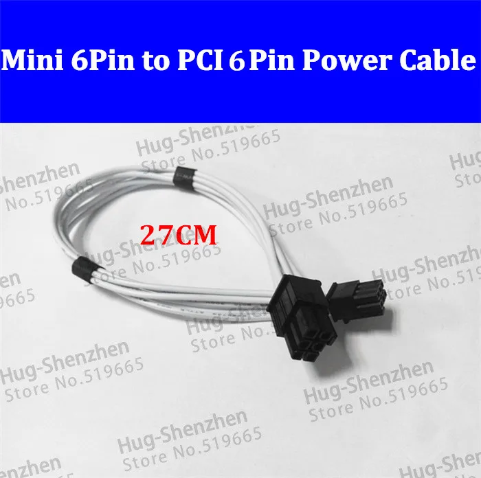 Мини 6pin к pcie 6 pin видео карта Кабель питания Поддержка для Mac pro G5 GTX480 gtx680 1 шт./лот|power