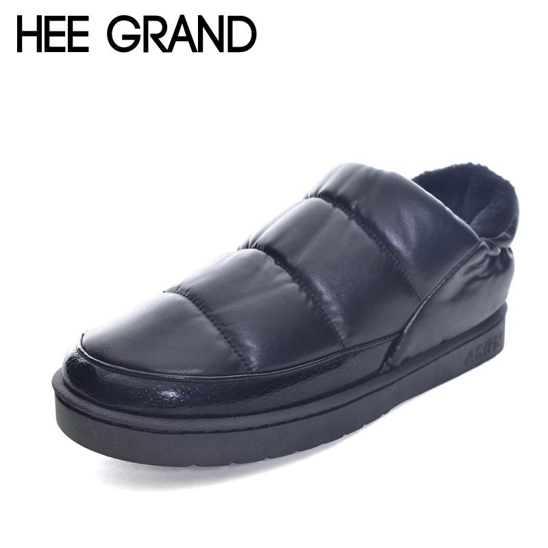 HEE GRAND/зимняя теплая обувь хлопковая с толстым мехом внутри зимние ботинки
