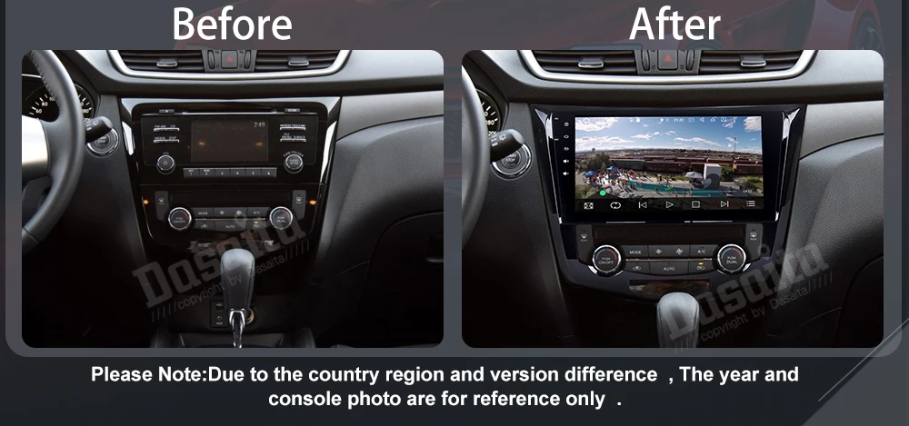 Best Dasaita 10.2" Android 8.1 Car GPS Player Navi for Nissan X-Trail 2014-2017 with 2G+16G Quad Core Stereo Radio Multimedia 4G 3