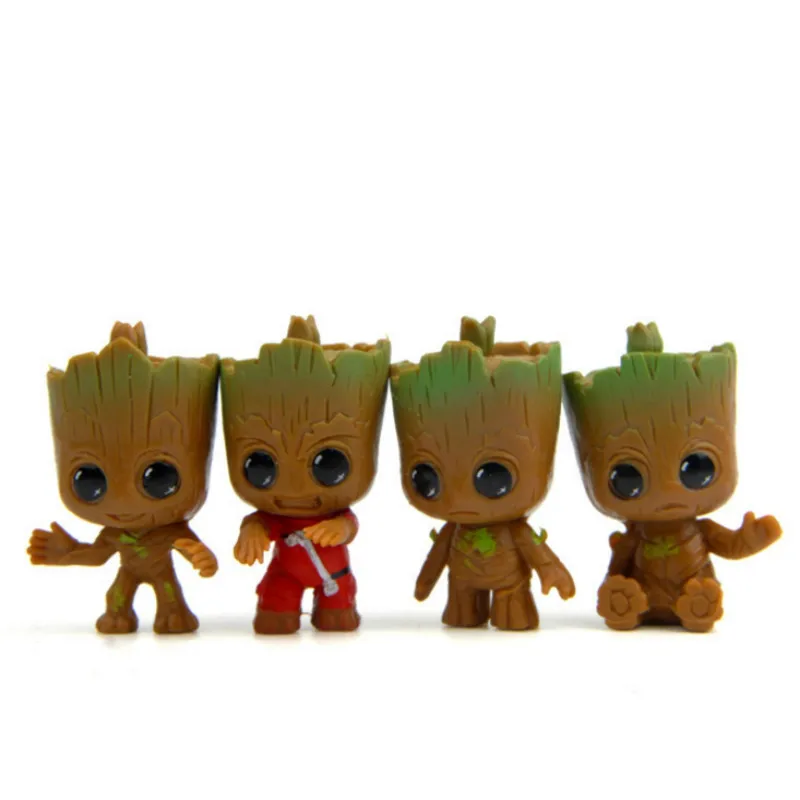 

Brinquedos Mini Tree Man Dancing Model Action 4pcs/set For Guardians of the Galaxy Toy Figure Car Decoration Ornaments