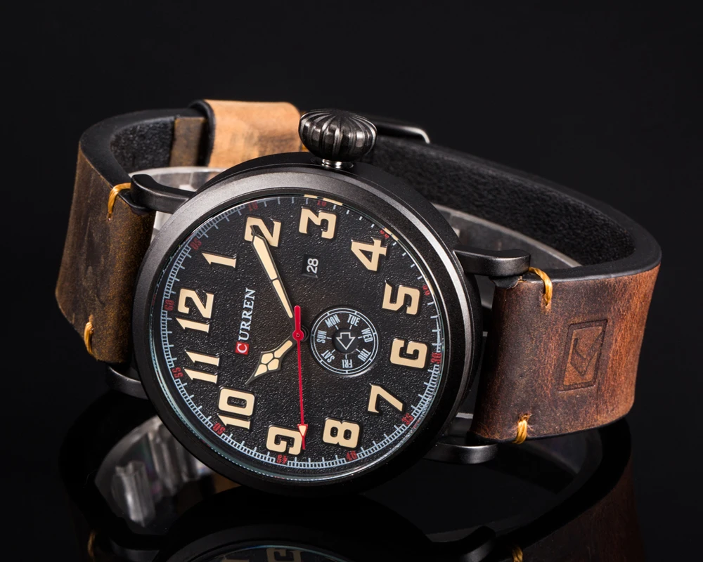 New CURREN Mens Watches Top Brand Luxury Men's Quartz Watch Waterproof Sport Military Watches Men L