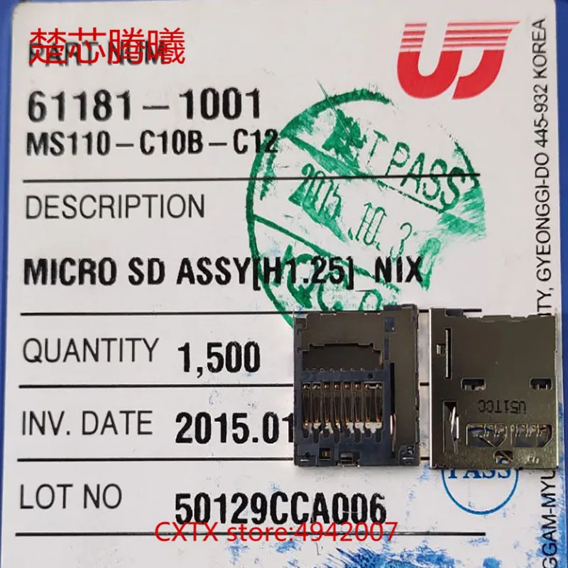 CHUXINTENGXI UJU MS110-C10B-C12 For Samsung 9300 TF SD Card Reader Connector Socket Holder Slot NEW Original SIM TF Card Reader