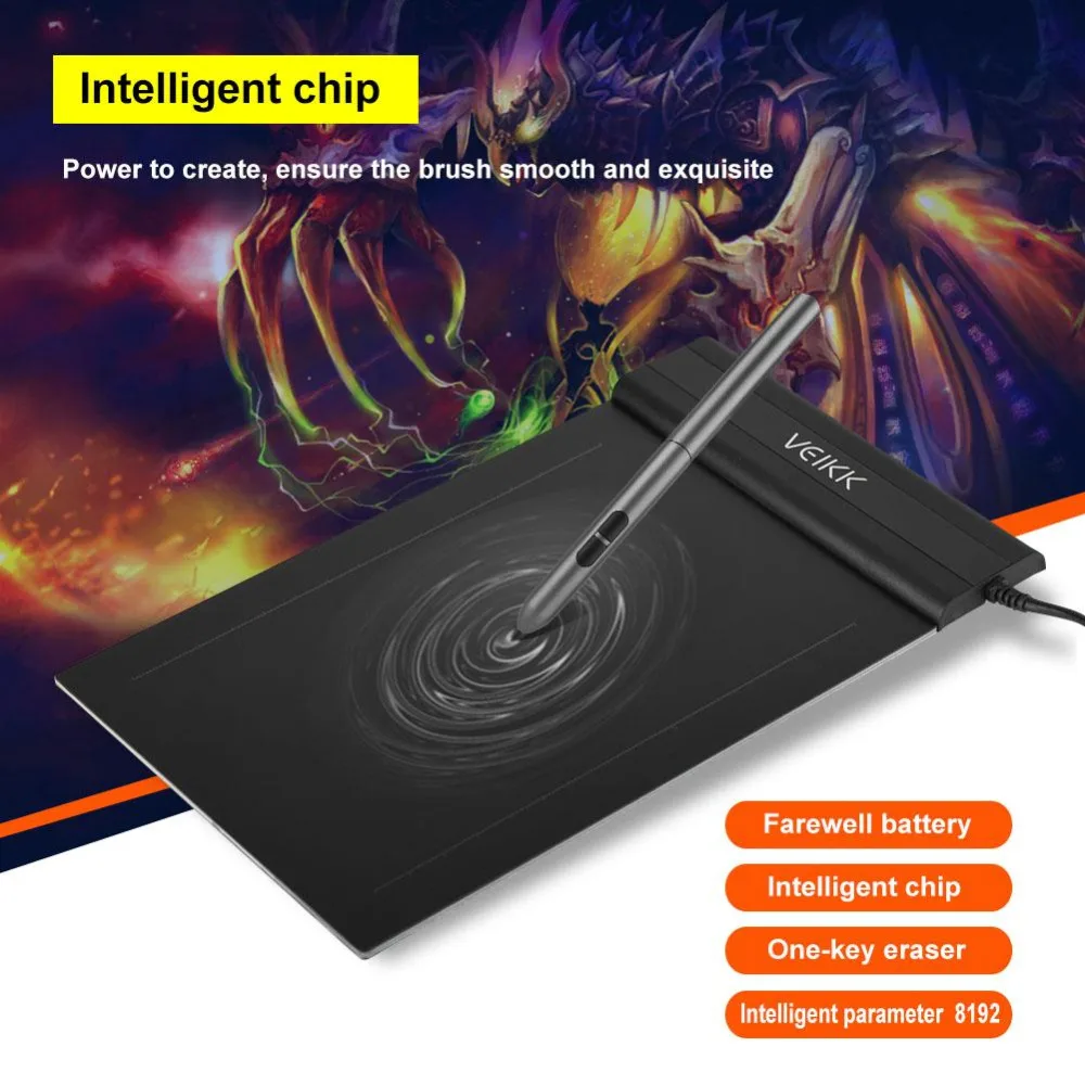 

S640 Graphic Tablet Drawing Tablet 6x4 inch Graphics Drawing Tablet Pen Tablet 8192 Levels ON SALE