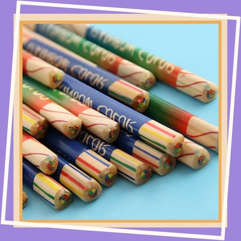 

Practical 120 four-color core Colouring pencils creative beautiful painted triangle core children color