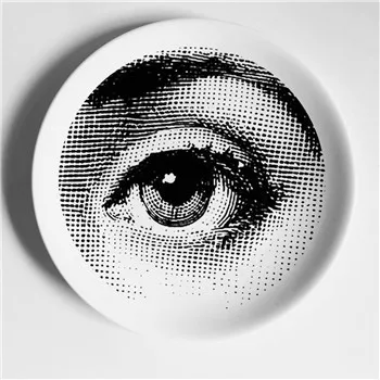 Rosenthal Piero fornasetti тарелки Стиль 8 дюймов дома Настенная Декорация плиты бар отеля справочная информация иллюстрации посуды оптом - Цвет: 8