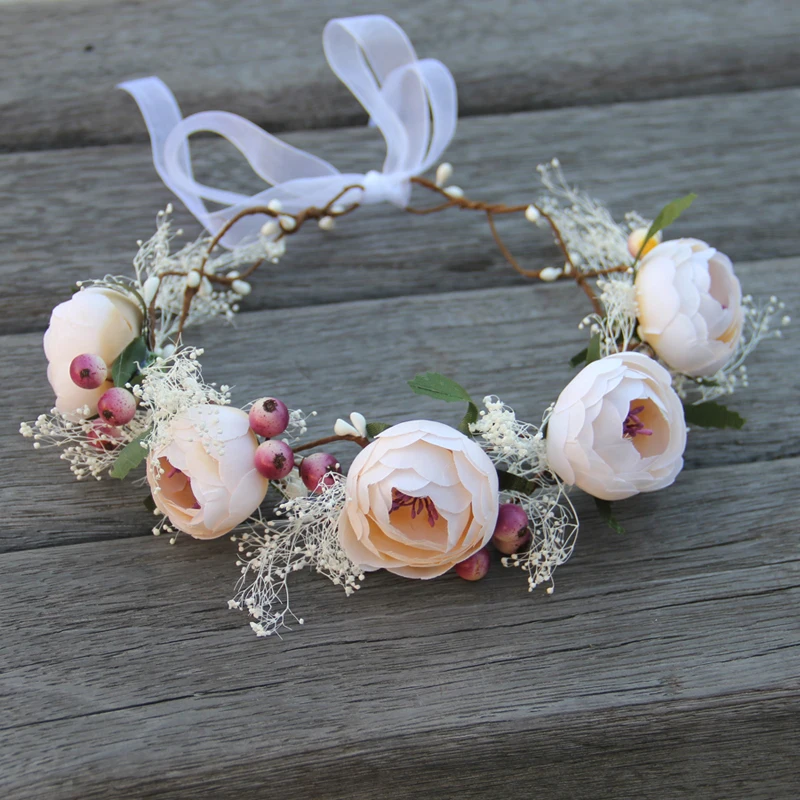 Buy Rosa Flower Wreath Wedding Bridal Artificial