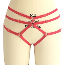 Сексуальные красные трусики поддерживающее нижнее белье из эластичных лямок регулируемое бикини с ремешками прозрачный бюстгальтер готичный лиф стринги ремни для нижнего белья пояс