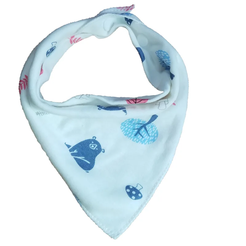 Absorbent Baby Natural Cotton Bibs Burp Cloths Toddler Kids Adjustable