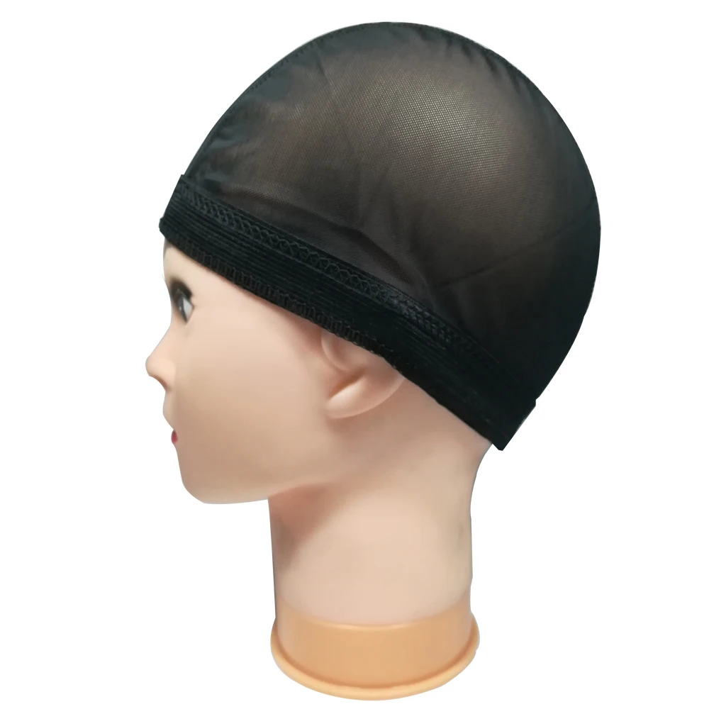 Wholesale Mesh Dome Cap For Making Wigs Fashion Wig Cap With Elastic Band 3 sizes Black Hairnets For Women DIY