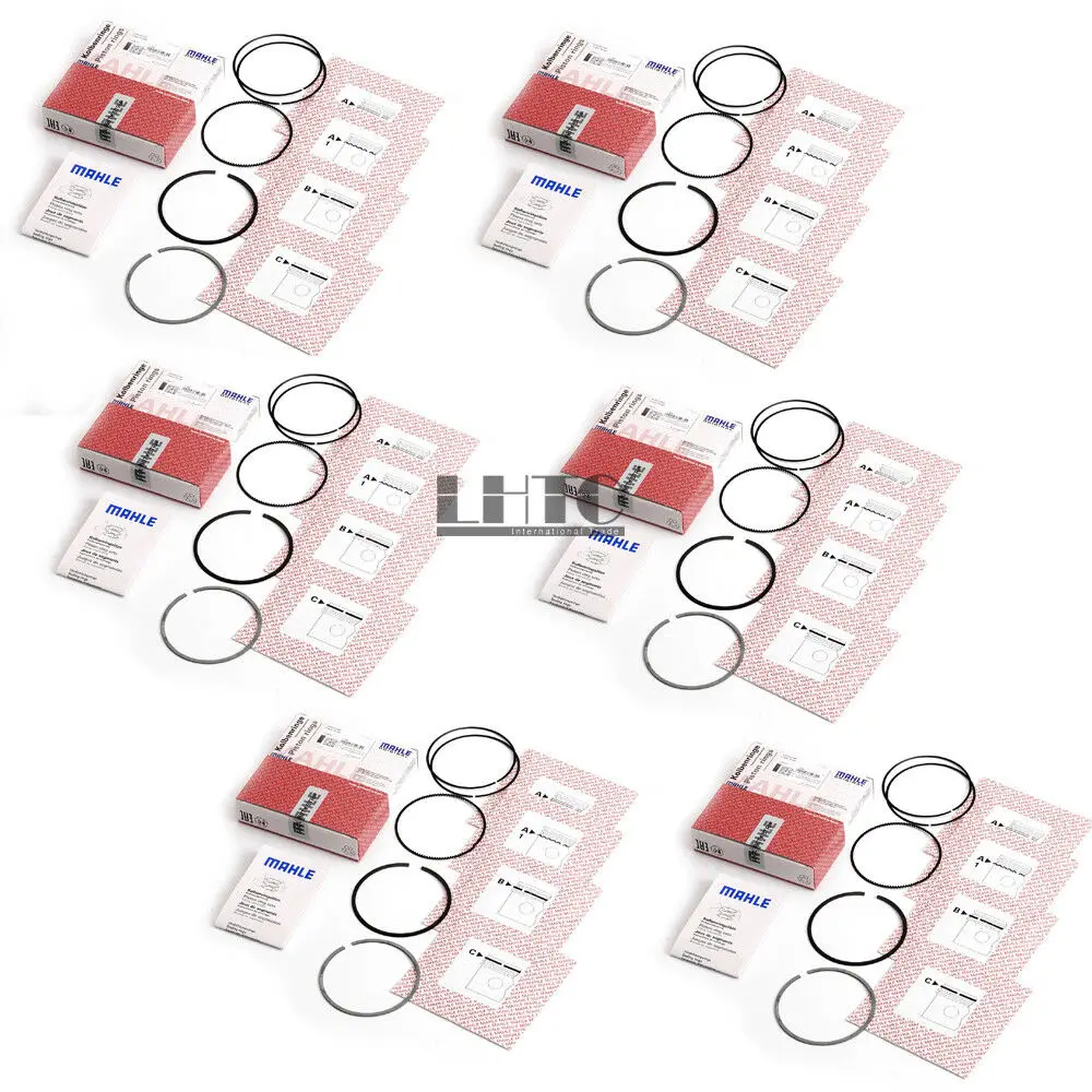6x 11257559434 Piston Rings Set Ma-hle 85mm For BMW 323i 325i 328i 330i 525i 528i 530i X3 X5 Z4 E90 E92 E60 E70 2.5 3.0 L6 N52