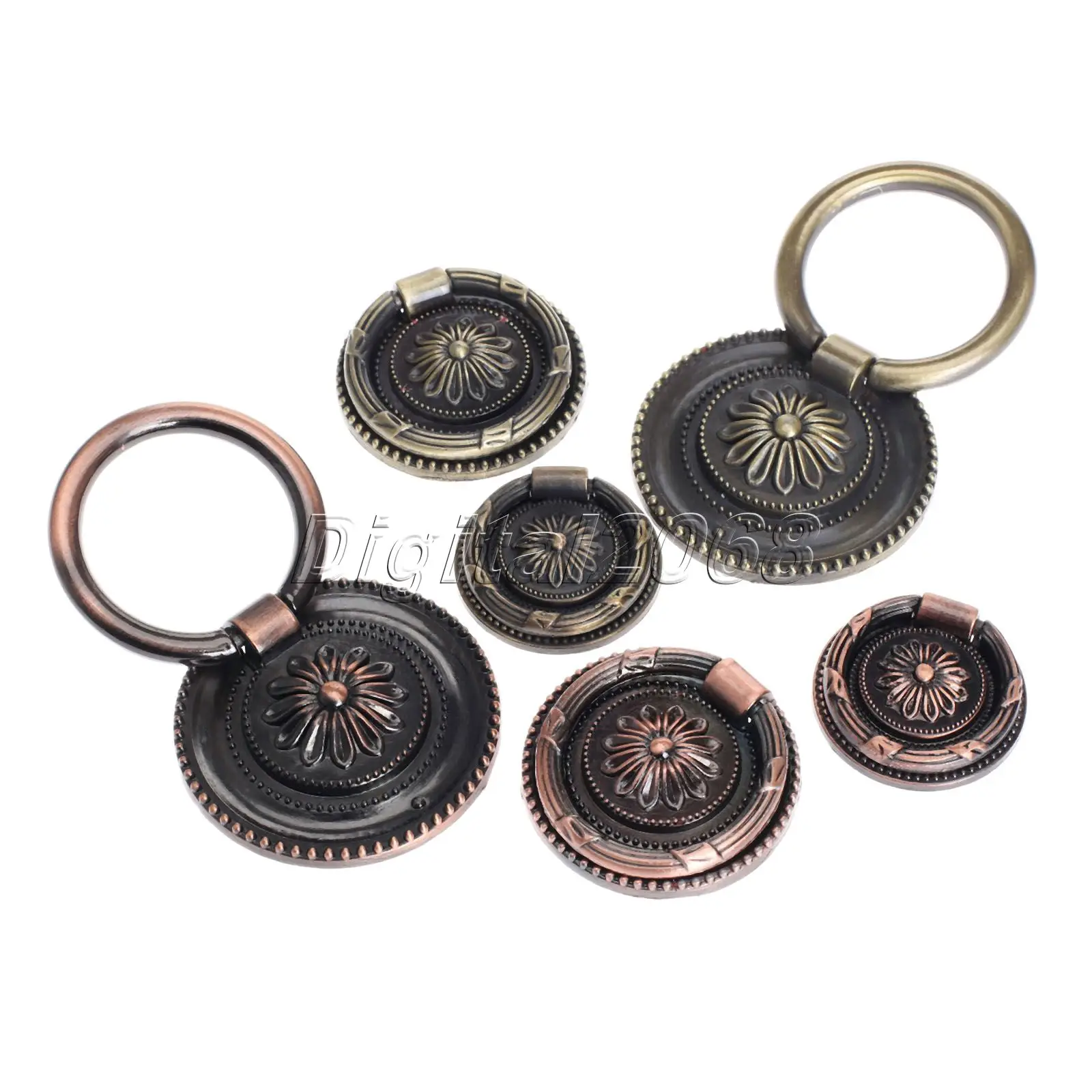 

New European Green/Red Zinc Alloy Knob Ancient Bronze Kitchen Drawer Handle Shoe Cupboard Door Handle 37mm / 45mm / 55mm